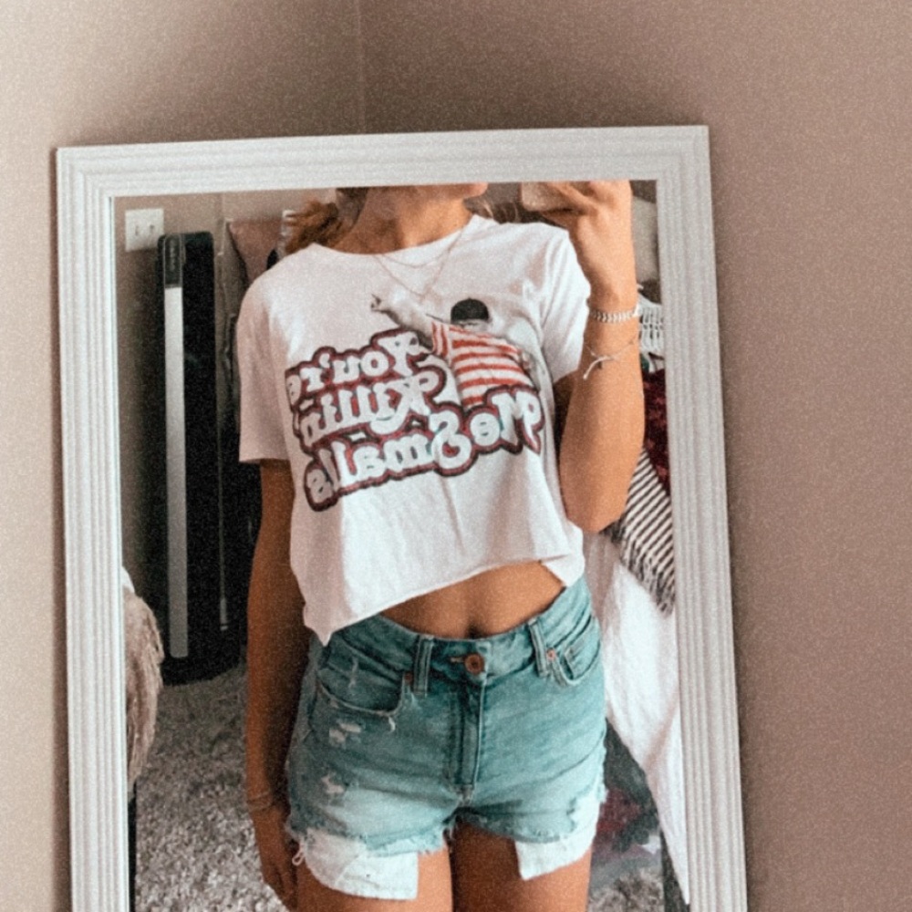 Cropped oversized t-shirt